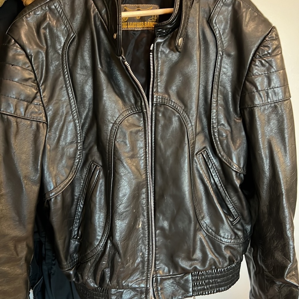 Leather Biker Jacket / Cafe Racer SIZE L (42)